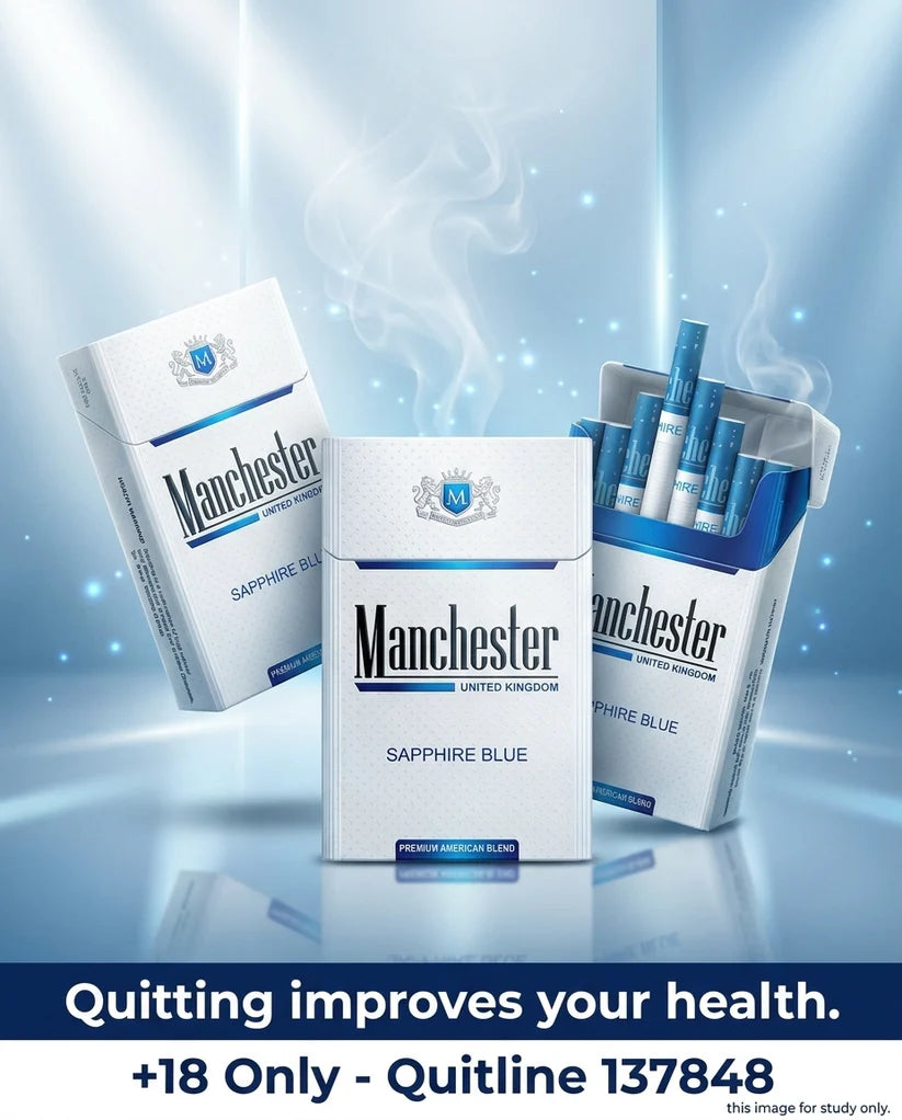 Manchester Sapphire Blue White Cigarettes 20s x 10 Packs