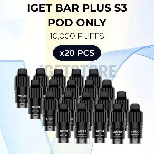 IGET Bar Plus S3 Pod Only 10000 Puffs- 20 PCS