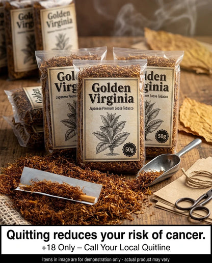 Golden Virginia 500g Japanese Premium Loose Tobacco – Smooth Virginia Blend