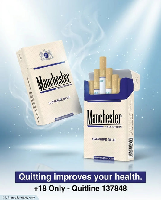 Manchester Sapphire Blue White Cigarettes 20s x 10 Packs