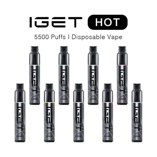 5Pack IGET Hot 5500 Puffs
